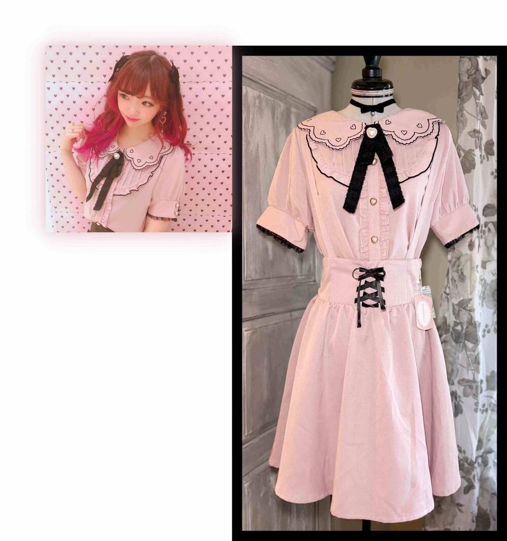Liz Lisa Ribbon Blouse Doublefocus Suspender Skirt Jfashion Jirai Kei Gyaru Set